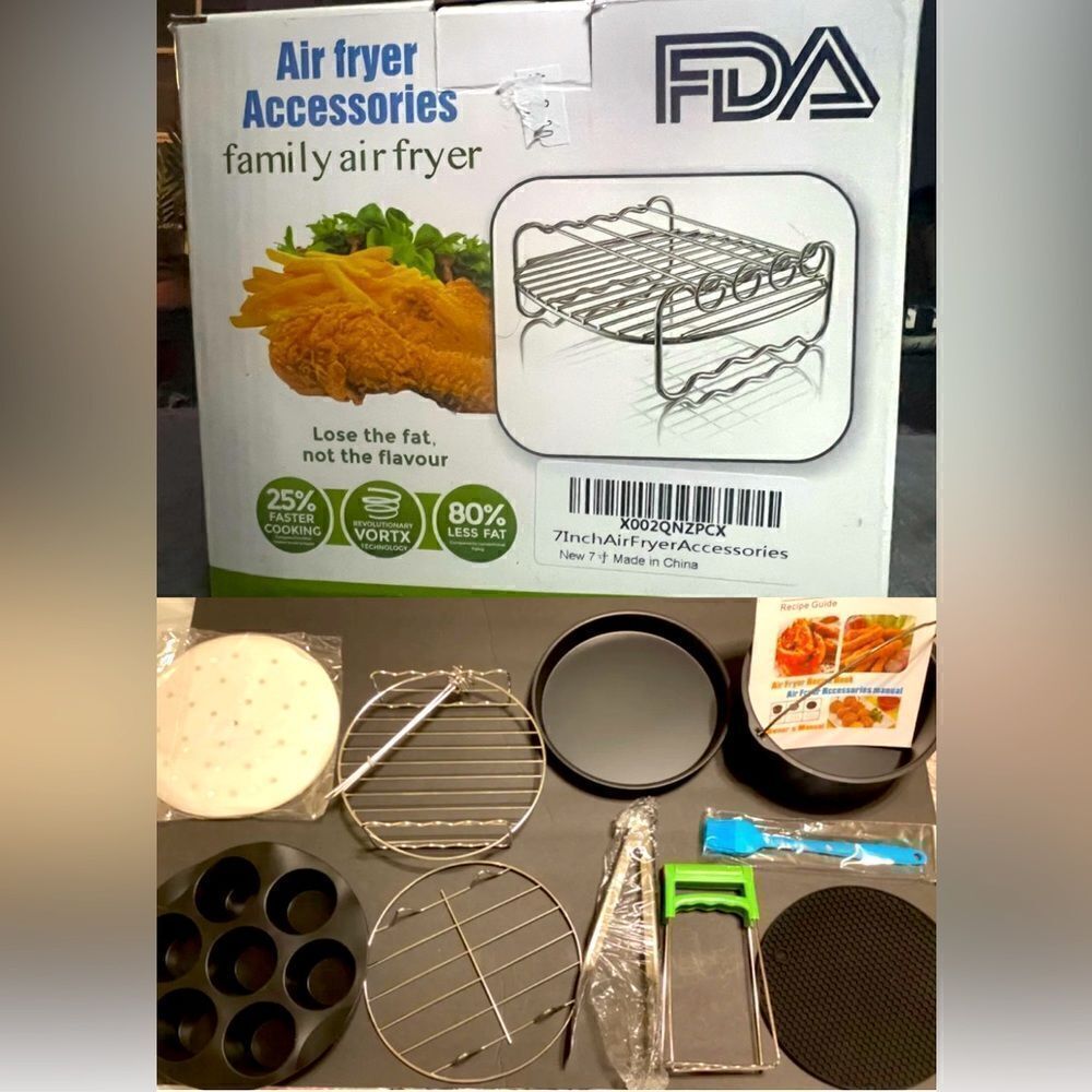 Air Fryer Accessories Family Air Fryer FDA Complete Set Vortex Technology 7in